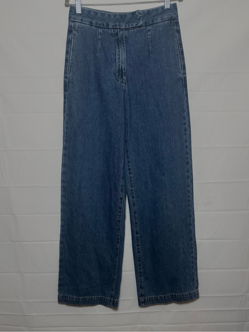 Meshki Women’s Relaxed Wide-Leg Cotton Jeans - 90’S Blue Sz 11 Australia, 7 US